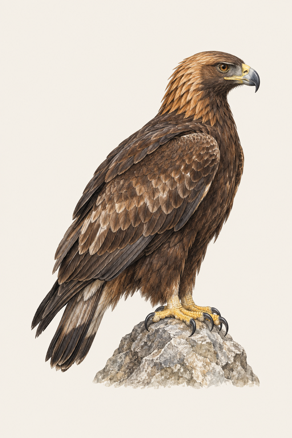Golden eagle specimen illustration