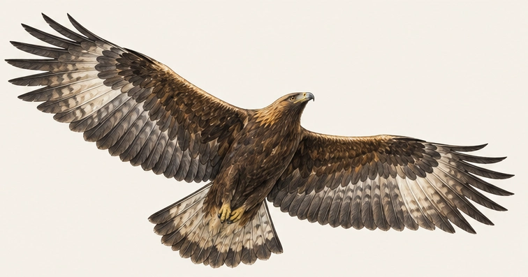 Eagle flight illustration on the right editorial page