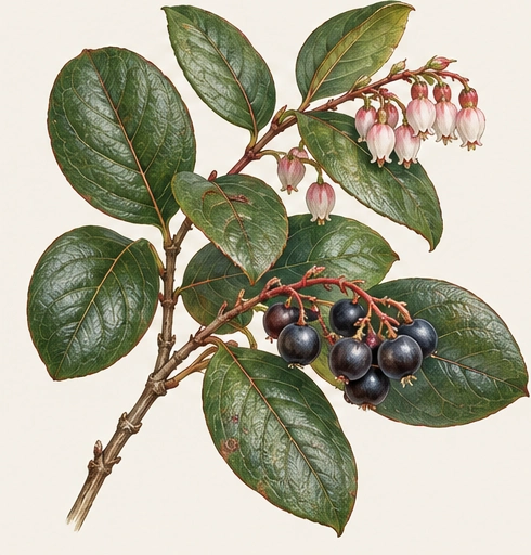 Salal specimen concept illustration